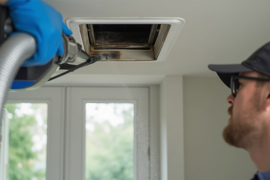 cleaning a duct system
